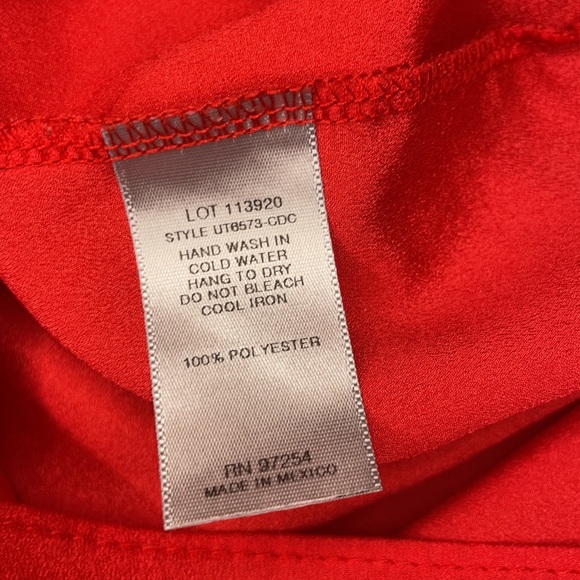 One Clothing Sheer Red Blouse - Size Small - Picture 5 of 5